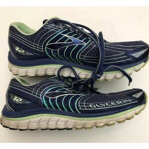 Brooks Glycerin 12 Running Shoes Women's Size 9 Navy Cushion Sneaker